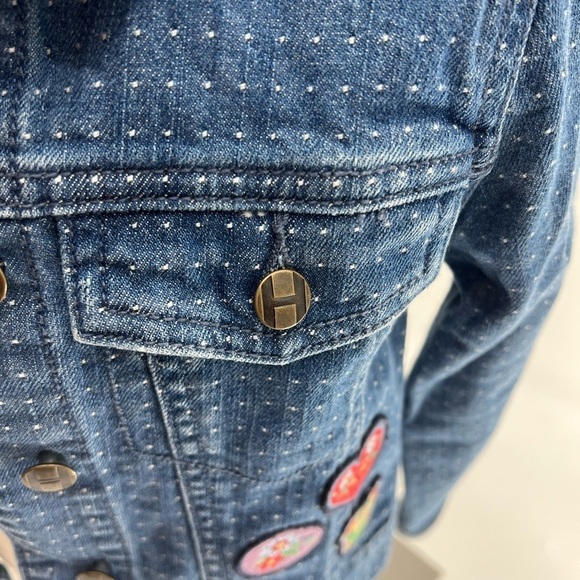 Hanna Andersson Jean Jacket with Patch Details - Size 100 (US Size 4) - Picture 3 of 8